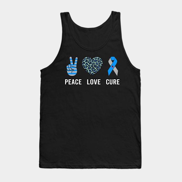 Peace Love Cure T1D Diabetes Awareness Tank Top by thuylinh8